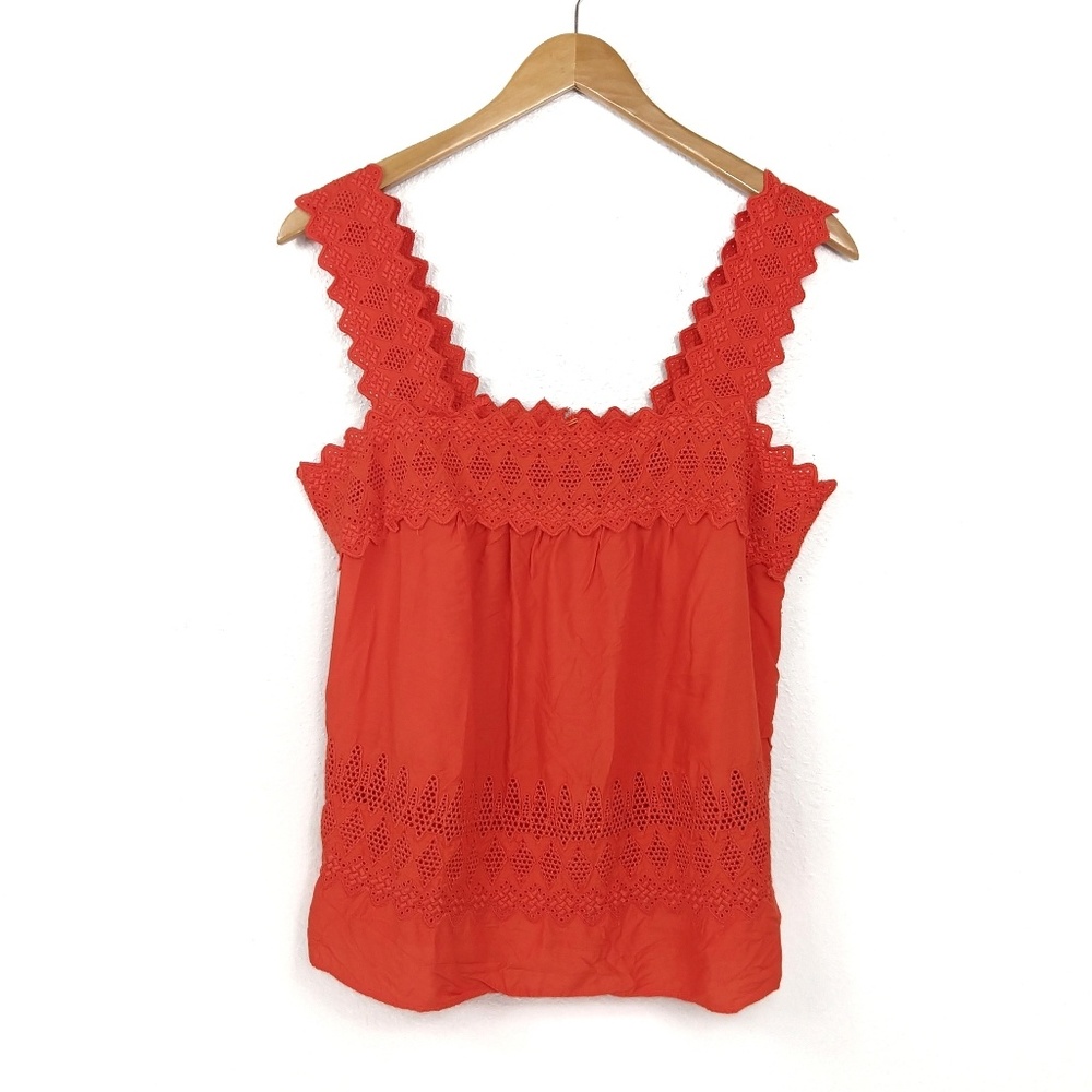 Old Navy Eyelet Crochet Boho Embroidery Tank Top